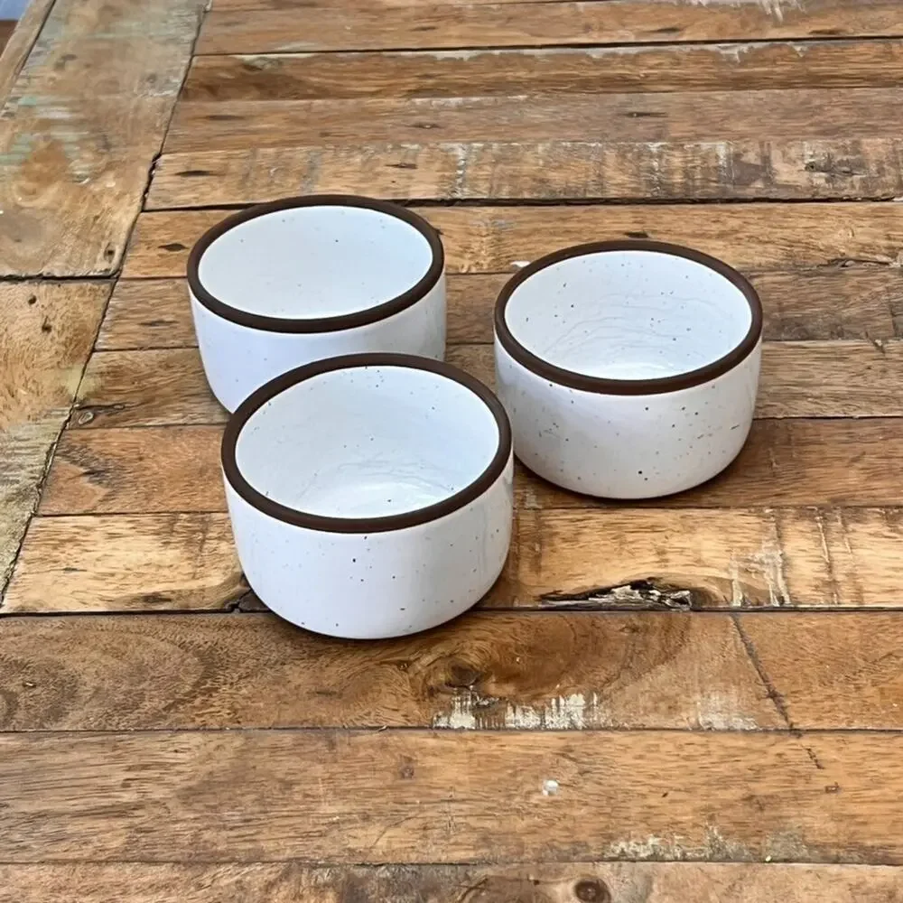 Mora Ceramic Ramekin Small Oven Safe Baking Dishes Cups 4oz Set of 3